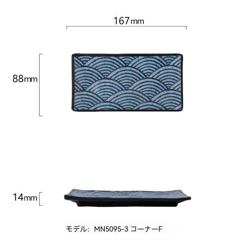 メラミン樹脂模造磁器日本寿司皿和食食器超大型長方形焼肉皿焼き鳥お皿