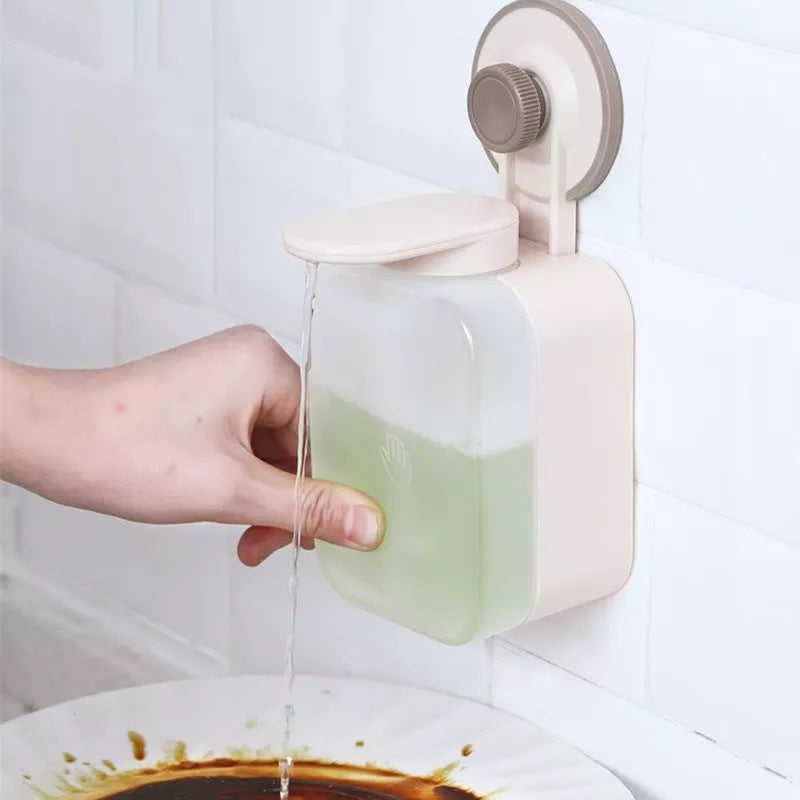 穴なし押圧式石けん液器プラスチック壁掛け家庭用キッチン手洗い液瓶ホテルトイレ入浴剤