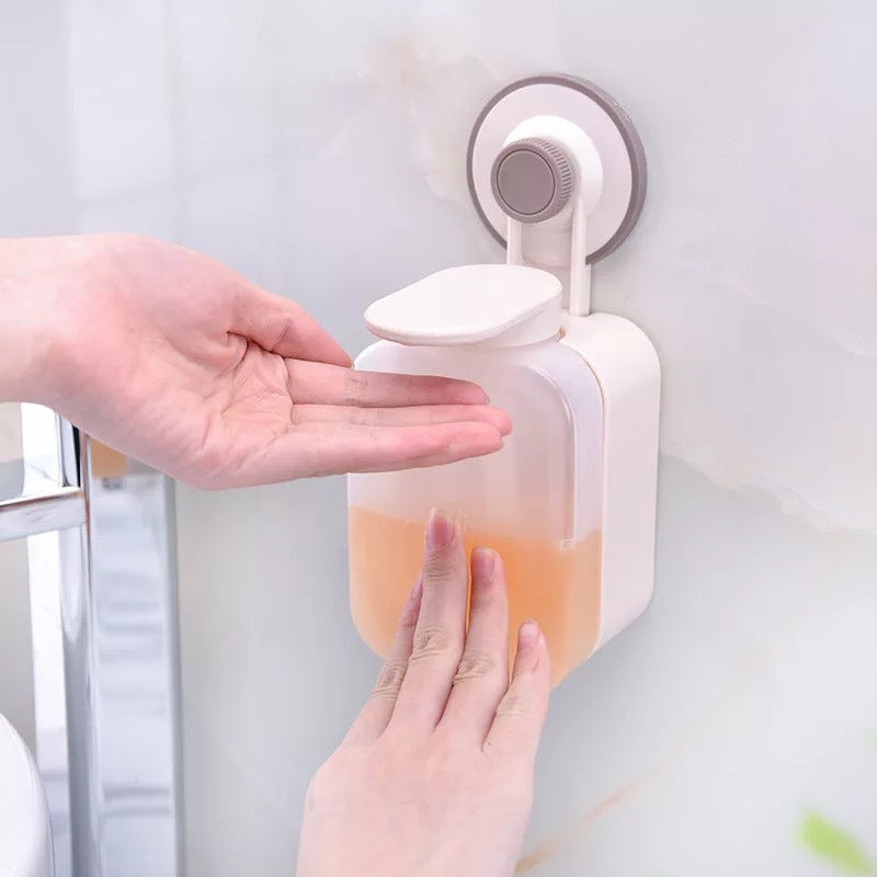 穴なし押圧式石けん液器プラスチック壁掛け家庭用キッチン手洗い液瓶ホテルトイレ入浴剤