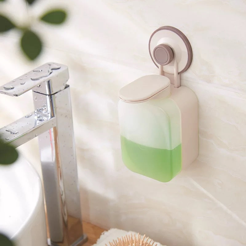 穴なし押圧式石けん液器プラスチック壁掛け家庭用キッチン手洗い液瓶ホテルトイレ入浴剤