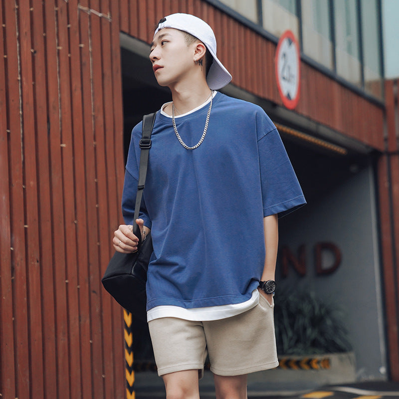 Tシャツ メンズ  韓国 ファッション ビッグシルエット 半袖 無地 おしゃれ ビッグtシャツ オルチャンファッション 綿100％ コットン おうちコーデ ニュートラルカラ