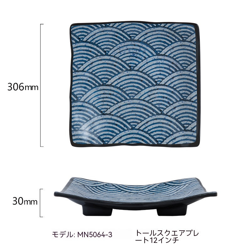メラミン樹脂模造磁器日本寿司皿和食食器超大型長方形焼肉皿焼き鳥お皿