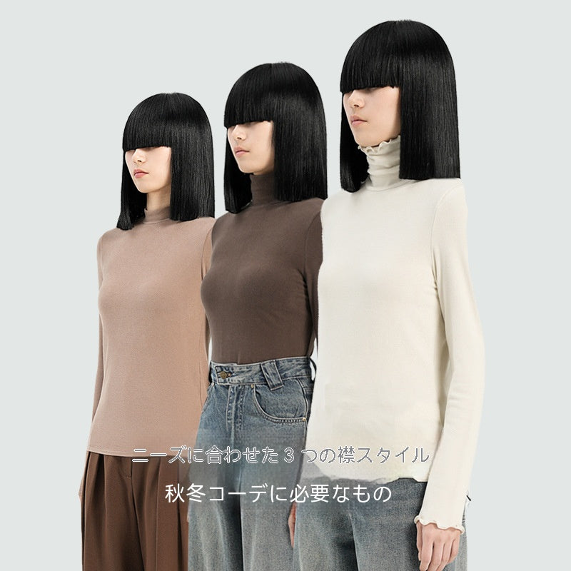 純色のウールは保温して発熱します両面毛下着
