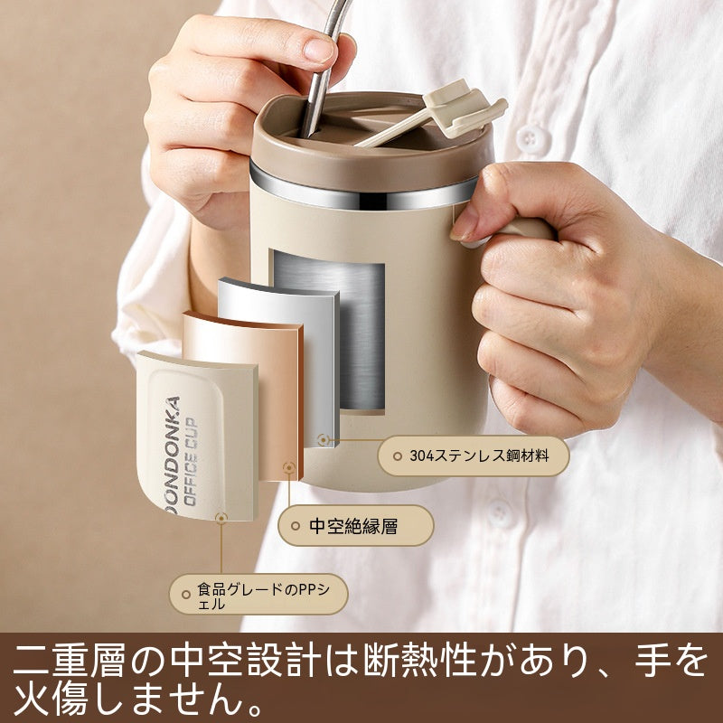 304ステンレスマグカップ二重断熱カップル水カップオフィスギフトお土産ティーカップコーヒーカップ