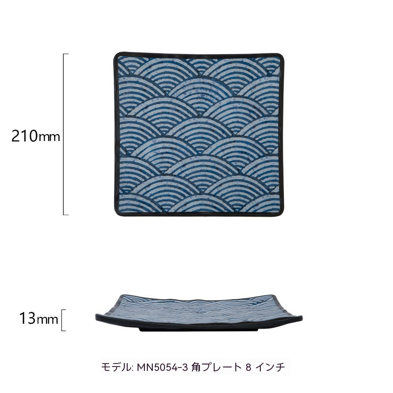 メラミン樹脂模造磁器日本寿司皿和食食器超大型長方形焼肉皿焼き鳥お皿