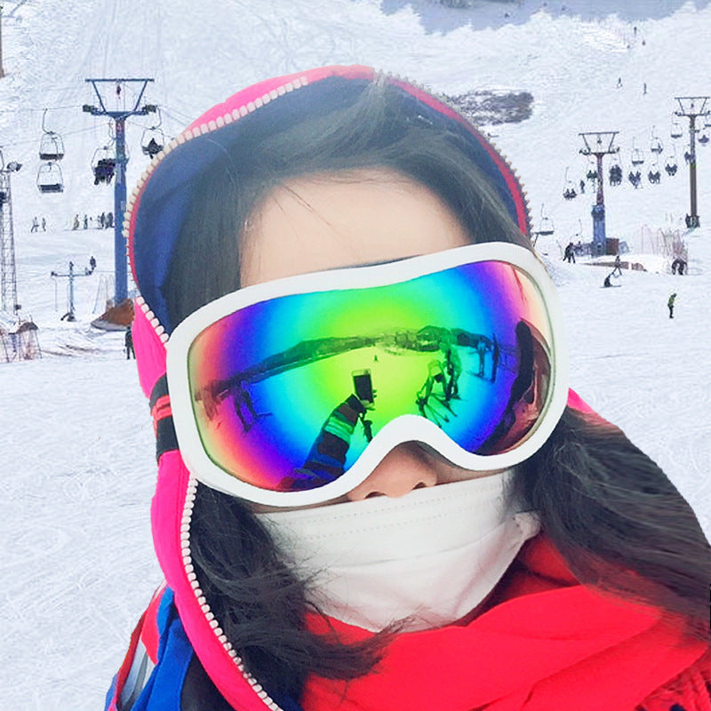男女タイプのアウトドア登山眼鏡防風防霧ゴーグル単双板スキーメガネ