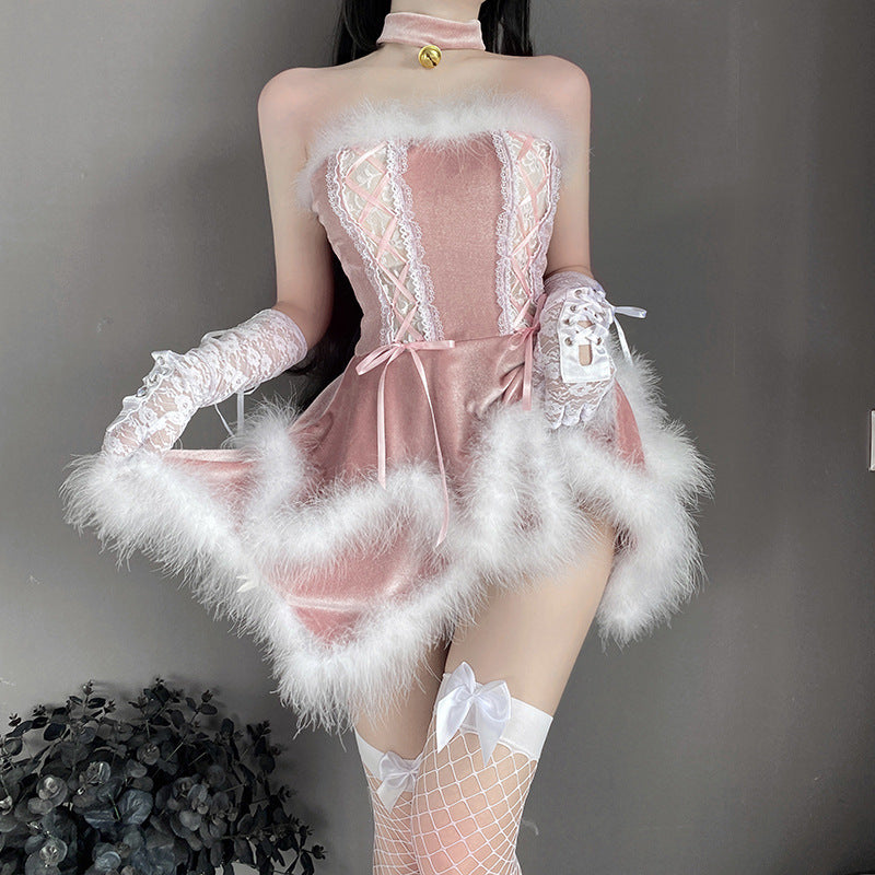 コスプレ純欲装ドレスストラップパジャマセクシーメイド服制服ネットレッドバニーガール高級感誕生