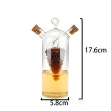 將圖片載入圖庫檢視器 家庭用キッチンガラス二合一高ホウケイ酸ガラスオイルポット二口細い口キッチン用密封味噌汁調味瓶
