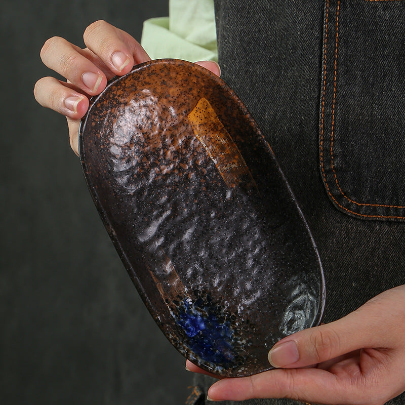 ♦７枚組♦希少　一宗窯　手造り 萬古焼 　新品 ３４cm　焼き肉　握り寿司　大皿 楽天市場】美濃焼 単品 ギフト対象外 響Sushiplate長角皿36x12.5cm