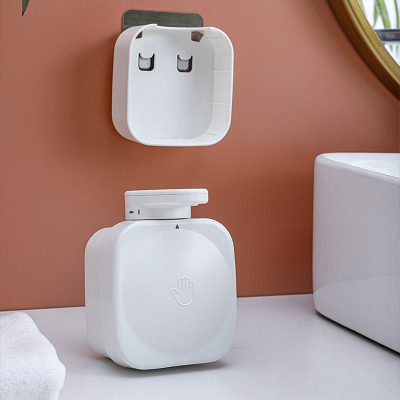 壁掛け式石けん液器瓶押圧式家庭用トイレ浴室シャンプー入浴剤手洗い液分注小瓶
