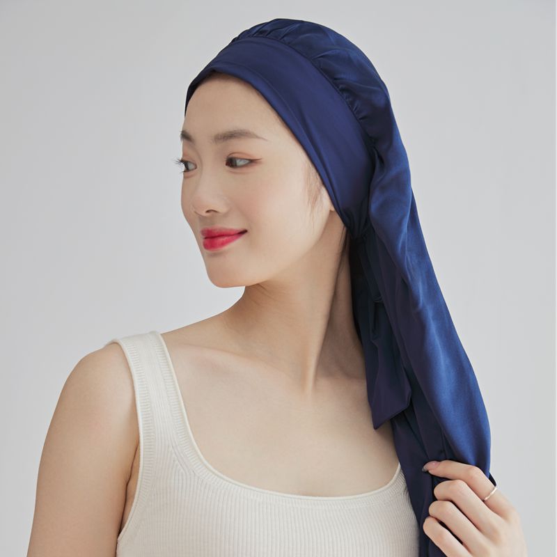 サンシルクのヘアケアシルクの寝帽シルクのシャワーキャップのヘアケアキャップヘア保湿