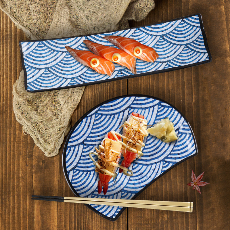 メラミン樹脂模造磁器日本寿司皿和食食器超大型長方形焼肉皿焼き鳥お皿