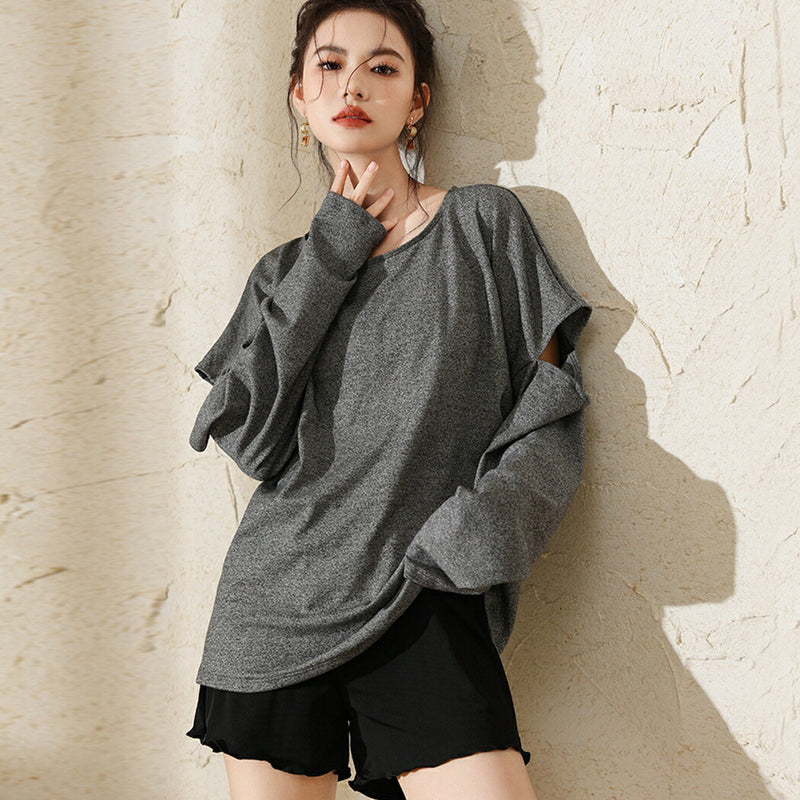 【タンキニ水着4点セット】レディース 体型カバー 長袖アウター Tシャツ ラッシュガード セパレート ビキニ 袖カット ボタン付 ショートパンツ キャミソール ショートパンツ 大きいサイズ  無地 小胸 盛れる お腹/太もも/お尻 露出控えめ 女子 ママ ぽっちゃり お洒落