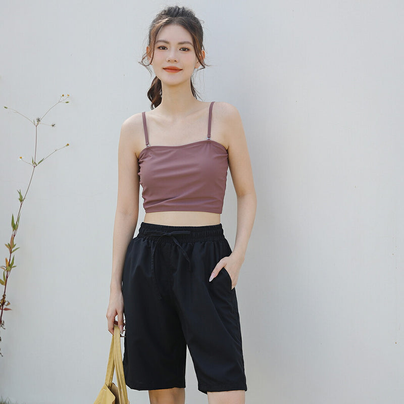 【タンキニ水着4点セット】レディース 体型カバー 長袖シャツ ラッシュガード セパレート ビキニ 大きいサイズ 20/30/40/50代 ミセス ハーフパンツ ビスチェ風 黒 無地 小胸 盛れる 二の腕/お腹/太もも/お尻 露出控えめ 女子 ママ ぽっちゃり お洒落 UVカット率99% UPF50+