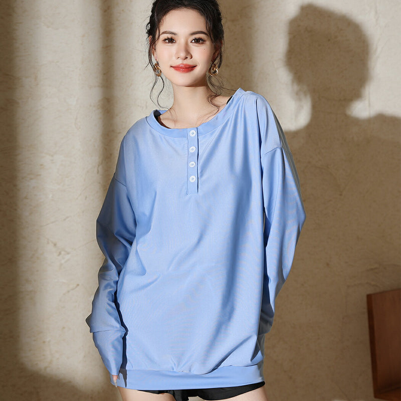 【タンキニ水着4点セット】レディース 体型カバー 長袖シャツ ラッシュガード セパレート ビキニ 大きいサイズ 20/30/40/50代 ミセス ショートパンツ ビスチェ風 リボン 黒 無地 小胸 盛れる 二の腕/お腹/太もも/お尻 露出控えめ 女子 ママ ぽっちゃり お洒落 UPF50+