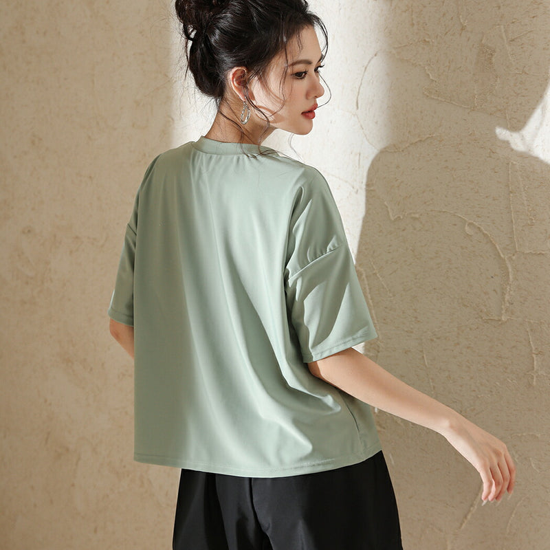 【タンキニ水着4点セット】レディース 体型カバー Tシャツ ラッシュガード 袖 セパレート ビキニ トップス Vカットネック ショートパンツ 大きいサイズ 20/30/40/50代 黒 無地 小胸 盛れる 二の腕/お腹/太もも/お尻 露出控えめ 女子 ママ ぽっちゃり お洒落 UPF50+