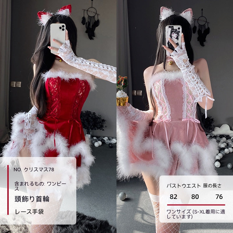 コスプレ純欲装ドレスストラップパジャマセクシーメイド服制服ネットレッドバニーガール高級感誕生