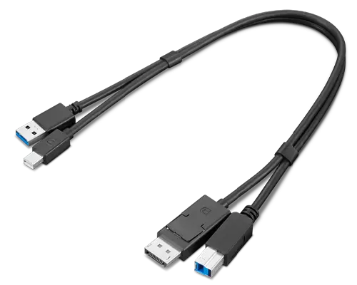 ThinkStation Mini-DisplayPort/USB Type-A3.0 - DisplayPort/USB Type-B3.0 変換アダプター