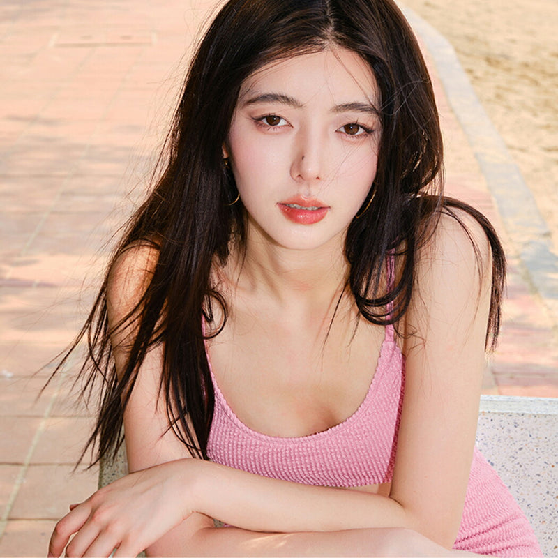 水着 レディース ビキニ クロシェ ロングワンピース 3点セット 体型カバー水着 20代 30代 オトナ女子 セクシー バックシャン お洒落 可愛い セパレート ハイウエスト シンプル パッド付き 小胸 バスト 盛れる 露出控えめ ピンク レッド イェロー